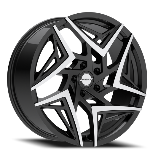 SHIFT H36 VALVE 18X8.5 35MM 5X100 GLOSS BLACK MACHINED TIPS | H3688550035GBMT