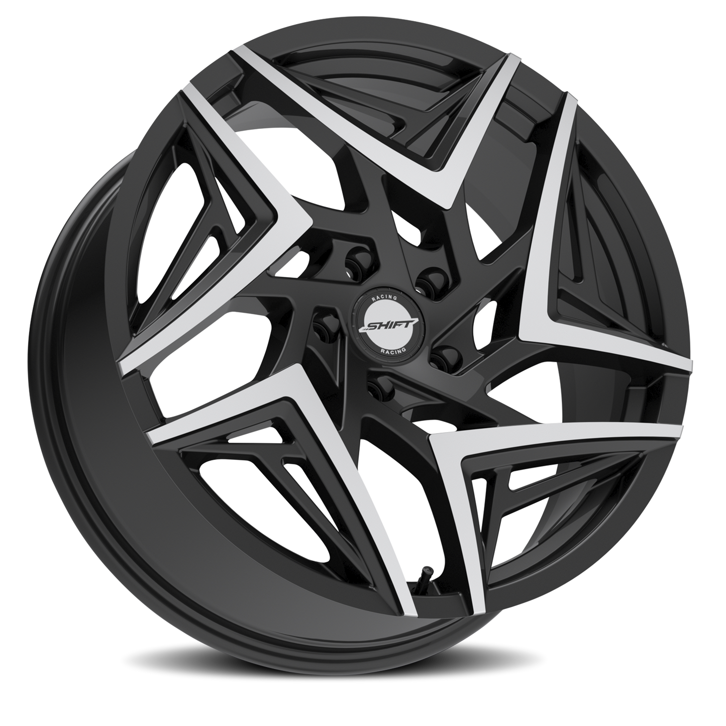SHIFT H36 VALVE 18X8.5 35MM 5X100 GLOSS BLACK MACHINED TIPS | H3688550035GBMT