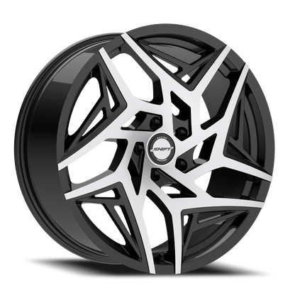 SHIFT H36 VALVE 18X8.5 35MM 5X100 GLOSS BLACK MACHINED | H3688550035GBM