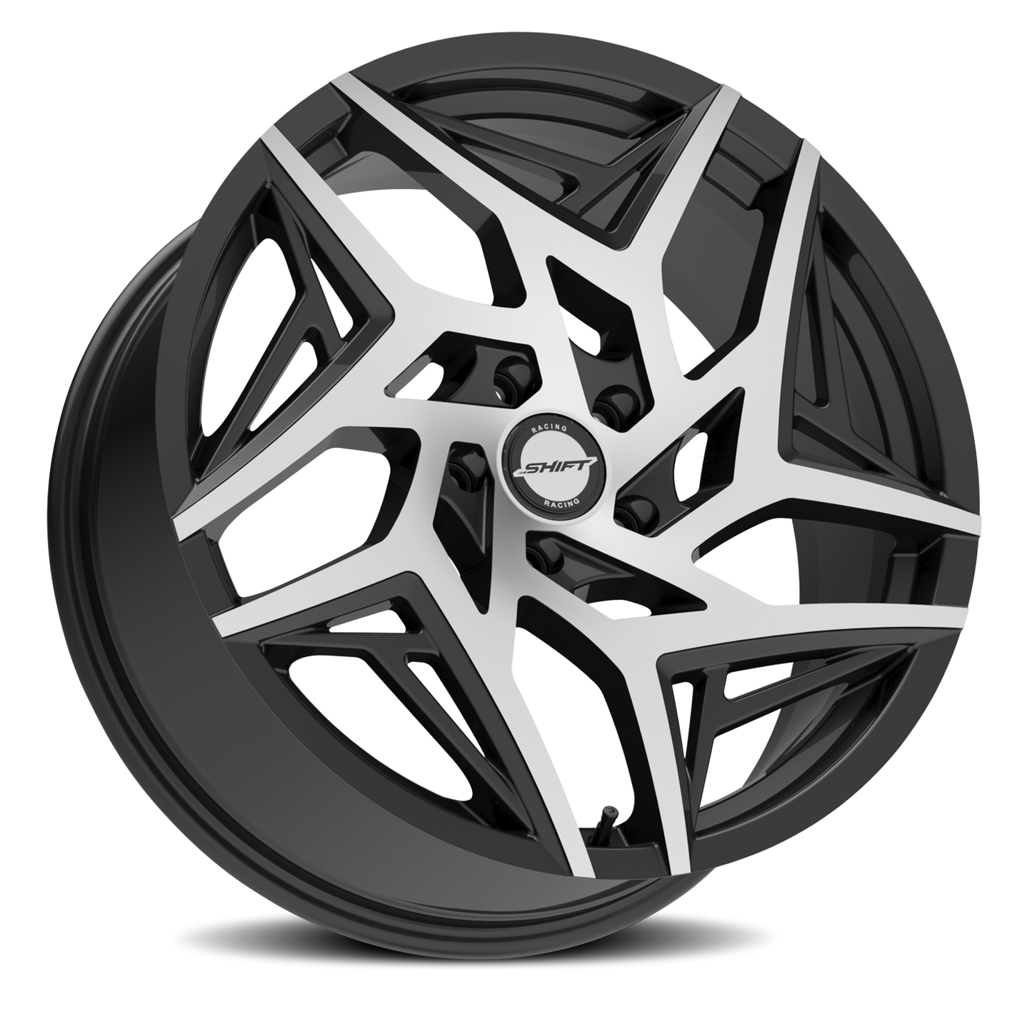 SHIFT H36 VALVE 18X8.5 35MM 5X100 GLOSS BLACK MACHINED | H3688550035GBM