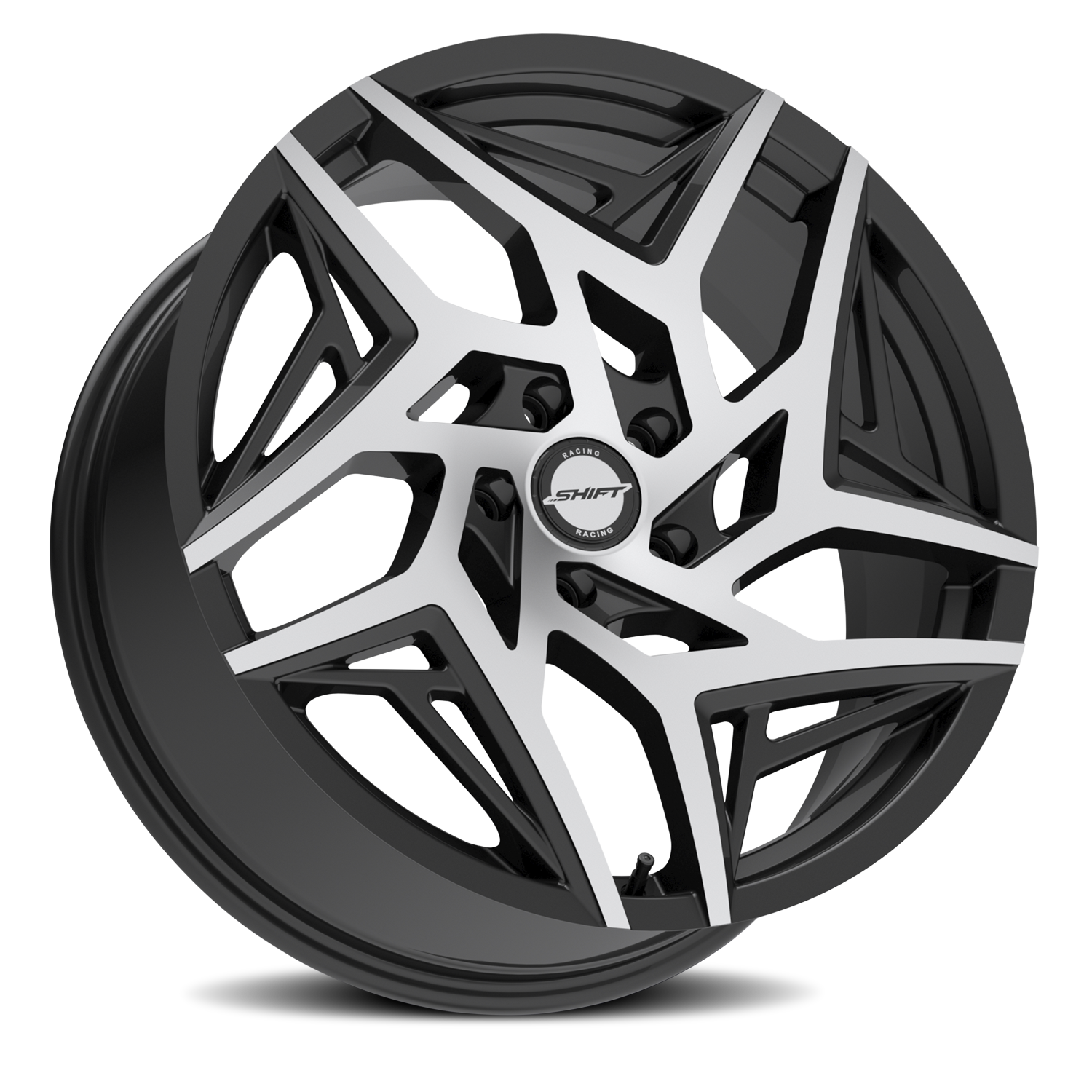 SHIFT H36 VALVE 18X8.5 35MM 5X100 GLOSS BLACK MACHINED | H3688550035GBM