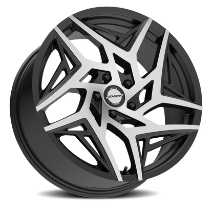 SHIFT H36 VALVE 18X8.5 35MM 5X100 GLOSS BLACK MACHINED | H3688550035GBM