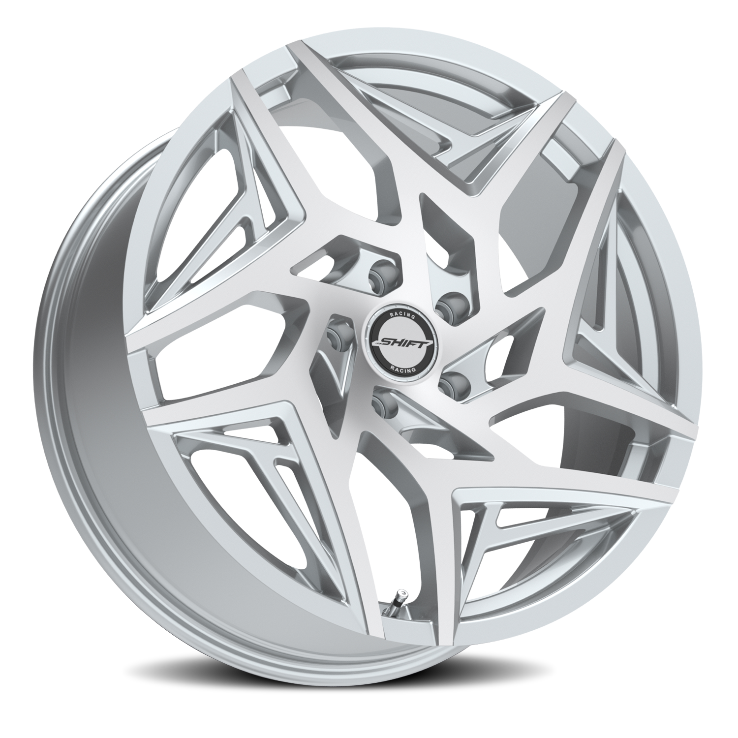 SHIFT H36 VALVE 20X8.5 35MM 5X114.3/5X114.3 SILVER MACHINED | H3608551435SM