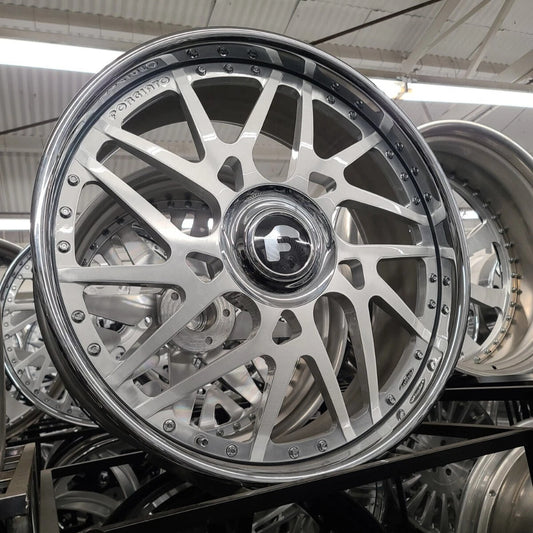 Forgiato Twisted Maglia - 26x10 +25 - 6x139.7 - Chrome Lip with Brushed Face - Set of 4