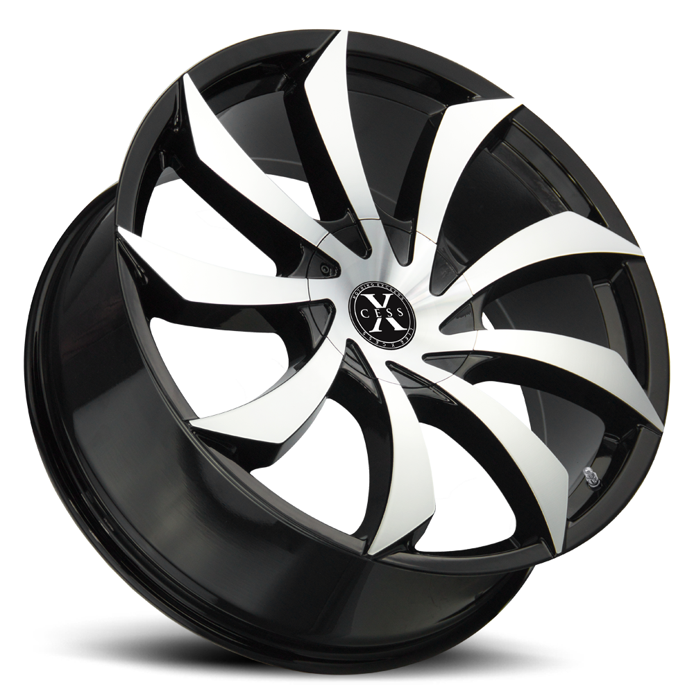 XCESS X01 X01 22X9 35MM 5X108/5X114.3 GLOSS BLACK MACHINED | X01250435GBM