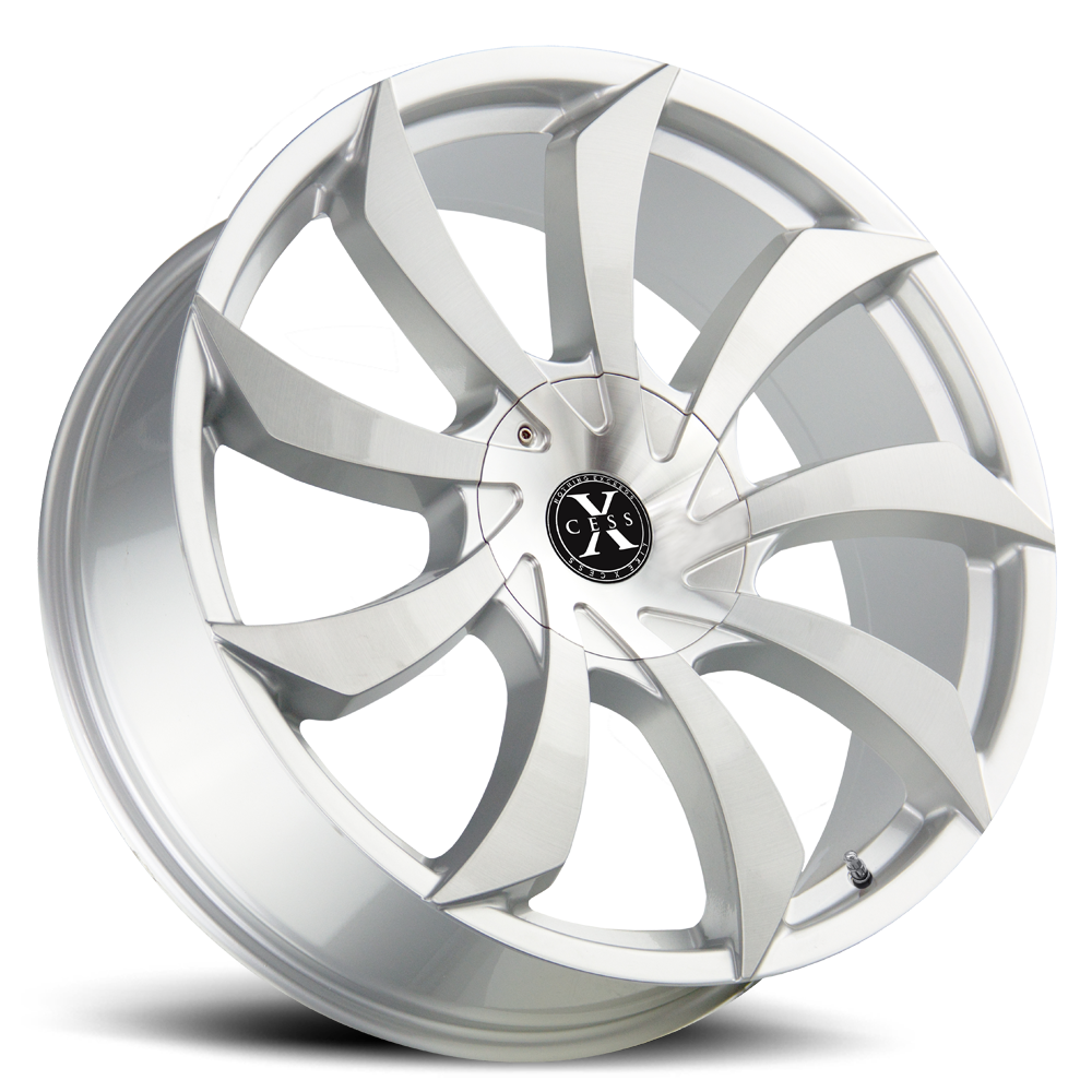 XCESS X01 X01 24X9.5 15MM 5X115/5X120 BRUSHED FACE SILVER | X01450115BFS