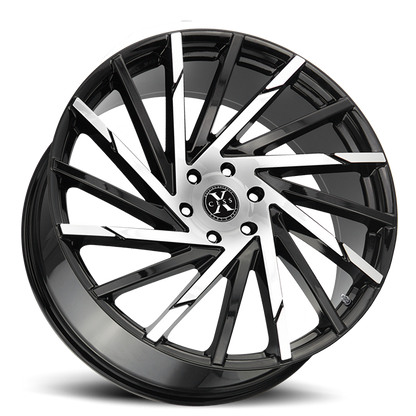 XCESS X02 X02 20X8.5 10MM 5X115 GLOSS BLACK MACHINED | X02051515GBM