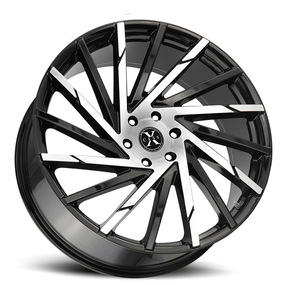 XCESS X02 X02 24X9.5 24MM 6X139.7 GLOSS BLACK MACHINED | X02463924GBM