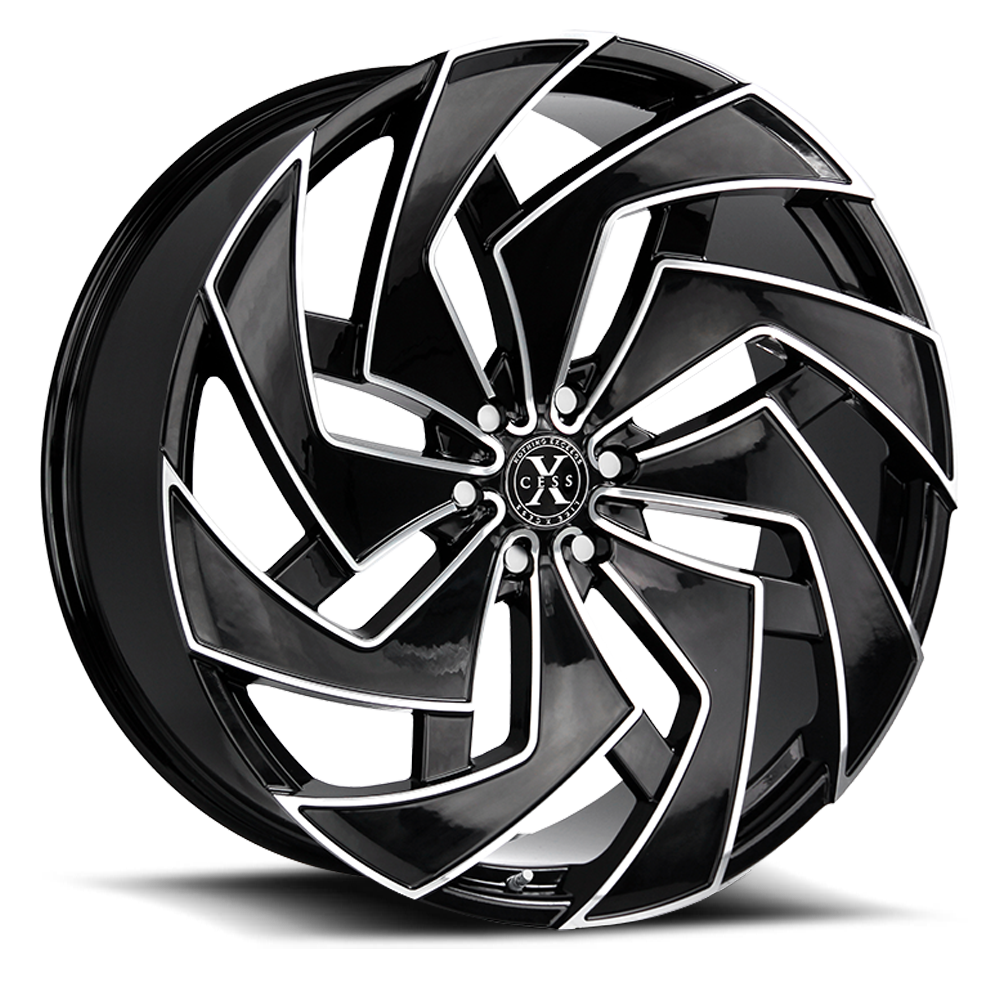XCESS X04 X04 24X10 35MM 5X120 GLOSS BLACK MILLED | X04452035GBML