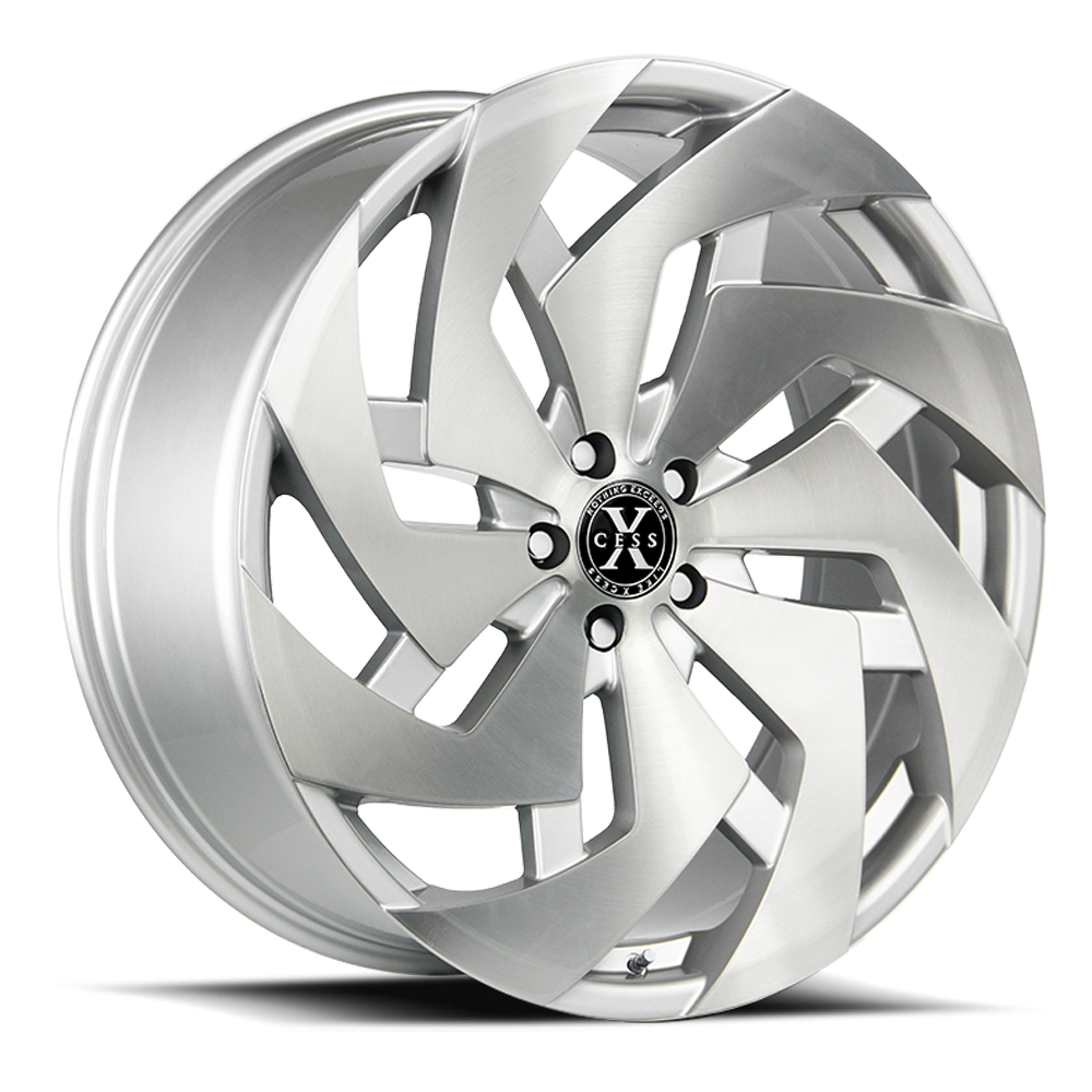 XCESS X04 X04 22X9 15MM 5X115 BRUSHED FACE SILVER | X04251515BFS