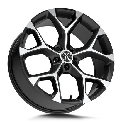 XCESS X05 5 FLAKE 18X8.5 35MM 5X120 GLOSS BLACK MACHINED | X0588552035GBM