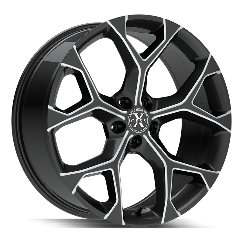 XCESS X05 5 FLAKE 18X8.5 35MM 5X120 GLOSS BLACK MILLED | X0588552035GBML