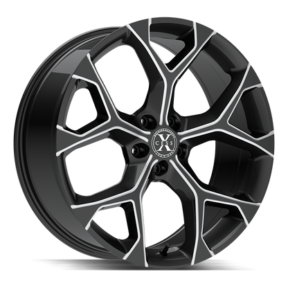 XCESS X05 5 FLAKE 18X8.5 35MM 5X120 GLOSS BLACK MILLED | X0588552035GBML