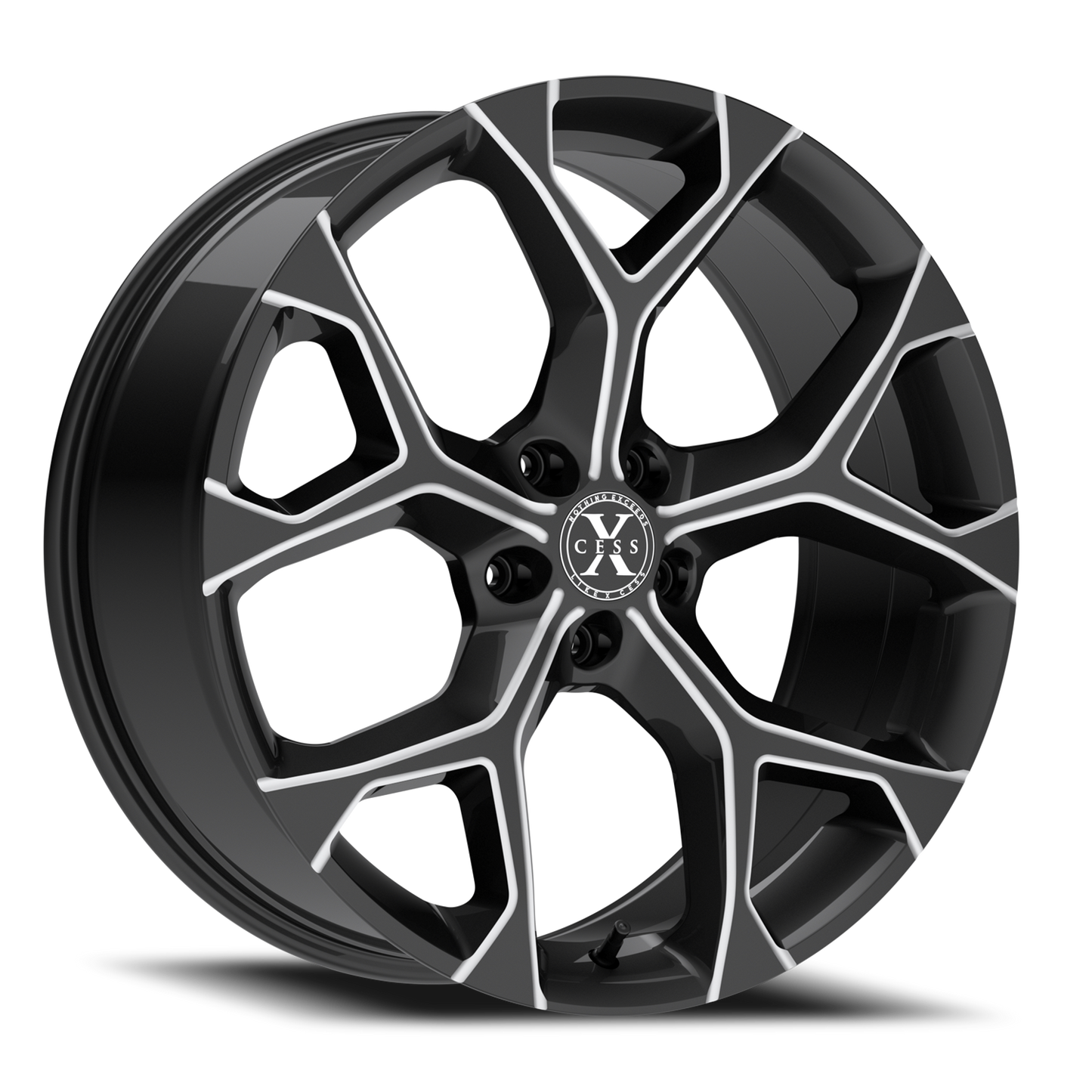 XCESS X05 5 FLAKE 20X8.5 35MM 5X112 GLOSS BLACK MILLED | X05051235GBML