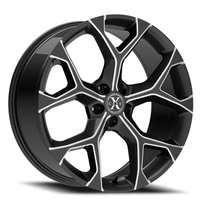 XCESS X05 5 FLAKE 20X8.5 35MM 5X112 GLOSS BLACK MILLED | X05051235GBML