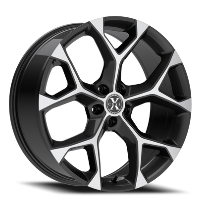 XCESS X05 5 FLAKE 22X9 35MM 5X114.3 GLOSS BLACK MACHINED | X0529051435GBM