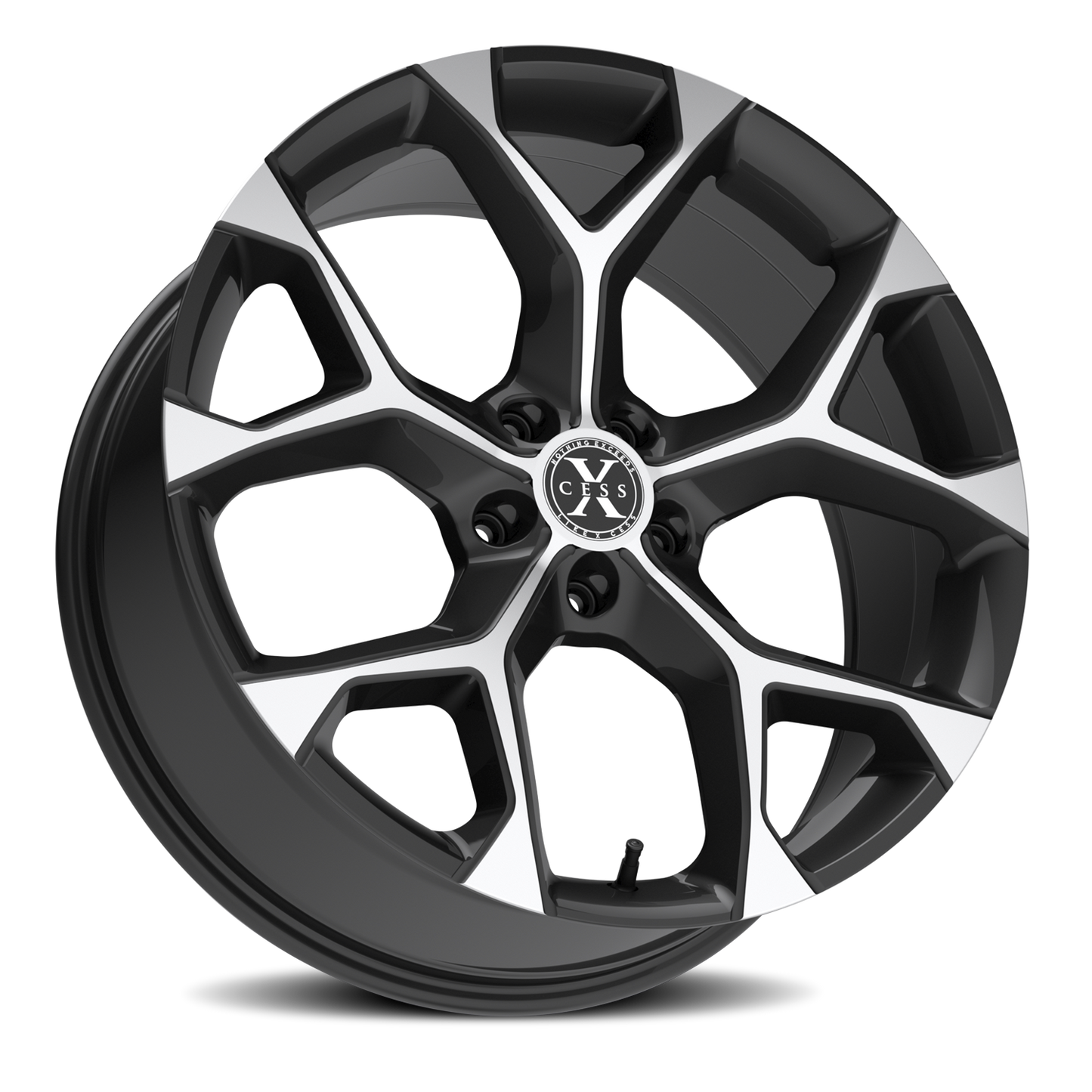 XCESS X05 5 FLAKE 24X9 15MM 5X115 GLOSS BLACK MACHINED | X0549051515GBM