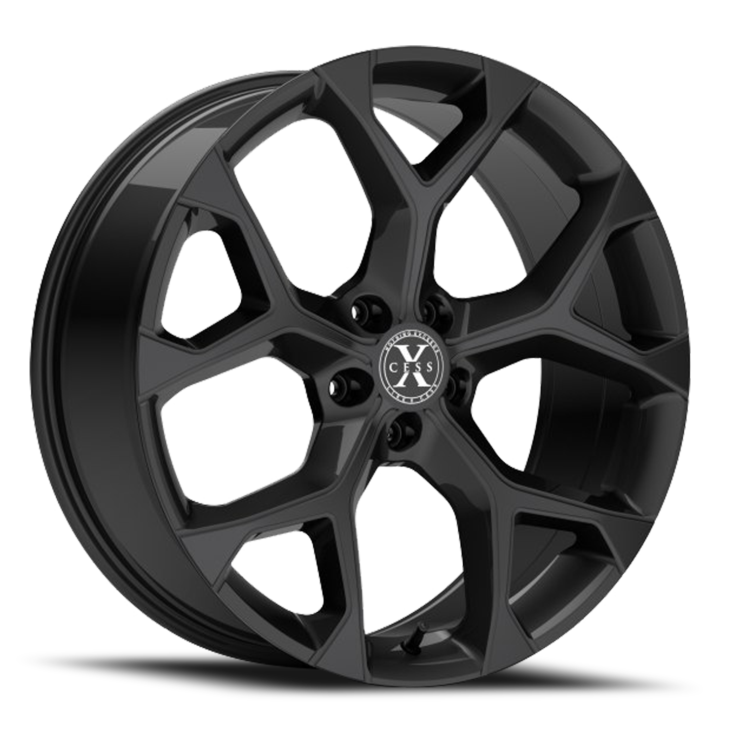 XCESS X05 5 FLAKE 20X8.5 15MM 5X115 ALL GLOSS BLACK | X05051515GB