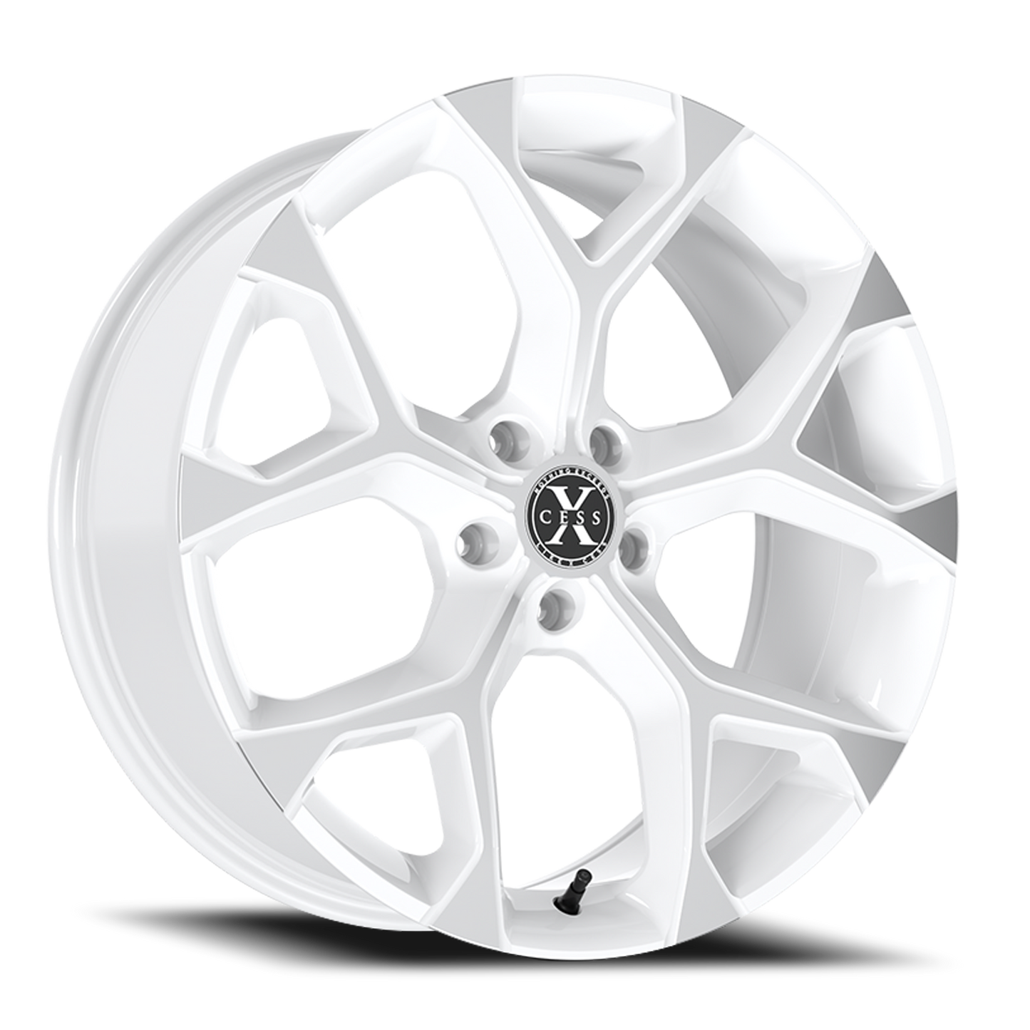 XCESS X05 5 FLAKE 22X9 15MM 5X115 WHITE MACHINED | X0529051515WM