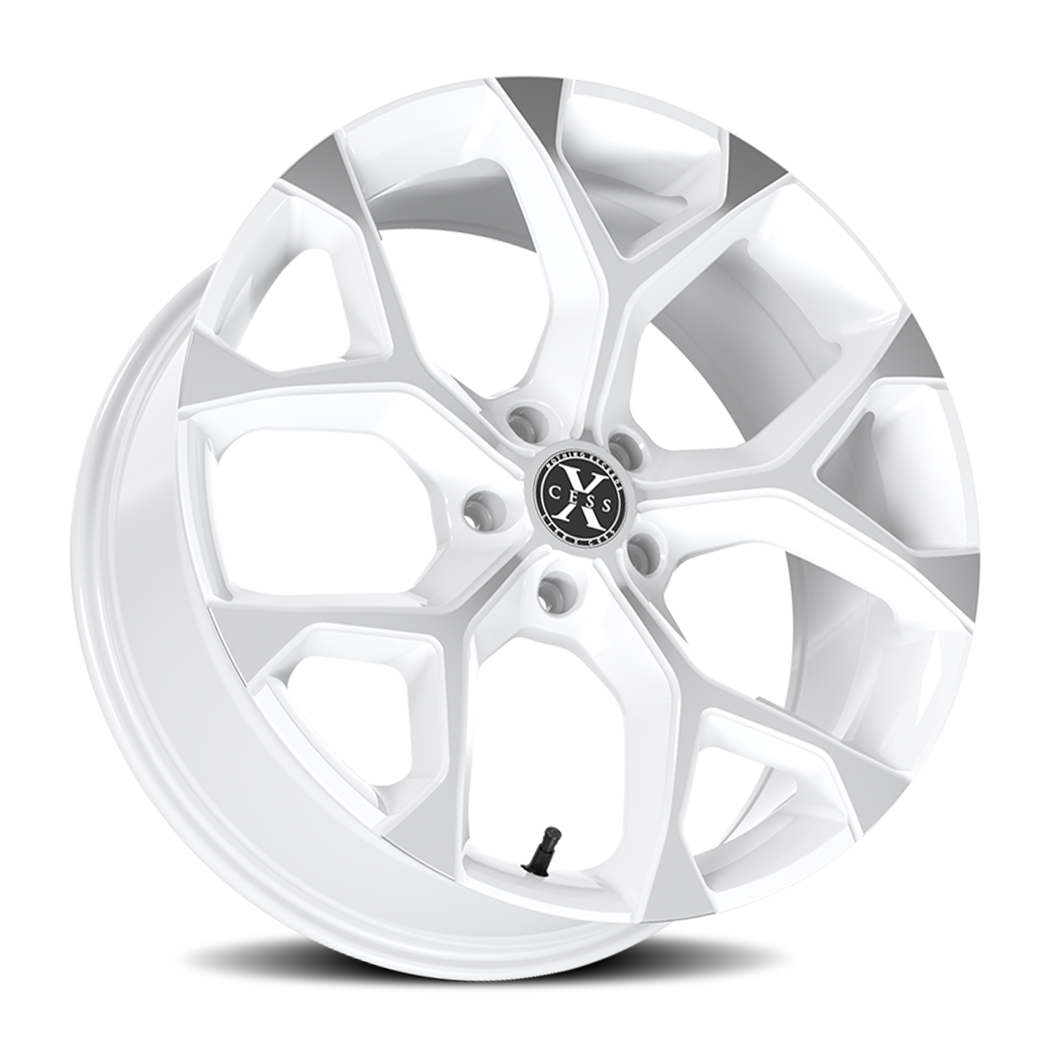 XCESS X05 5 FLAKE 22X9 35MM 5X114.3 WHITE MACHINED | X0529051435WM