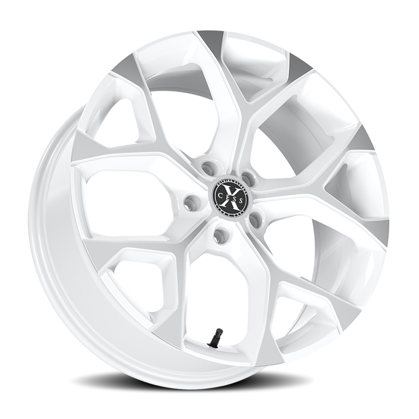 XCESS X05 5 FLAKE 22X9 15MM 5X115 WHITE MACHINED | X0529051515WM