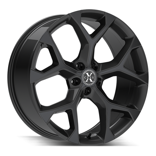 XCESS X05 5 FLAKE 24X9 35MM 5X114.3 ALL GLOSS BLACK | X0549051435GB