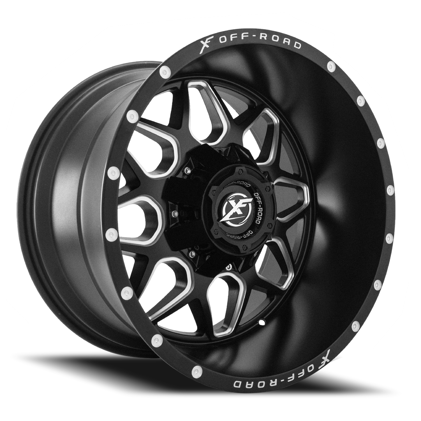 XF OFF-ROAD XF-202 22X10 -24 5X139.7/5X150 MATTE BLACK & MACHINED