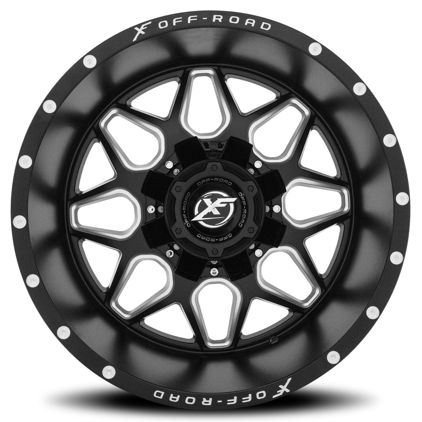 XF OFF-ROAD XF-202 22X10 -24 5X139.7/5X150 MATTE BLACK & MACHINED