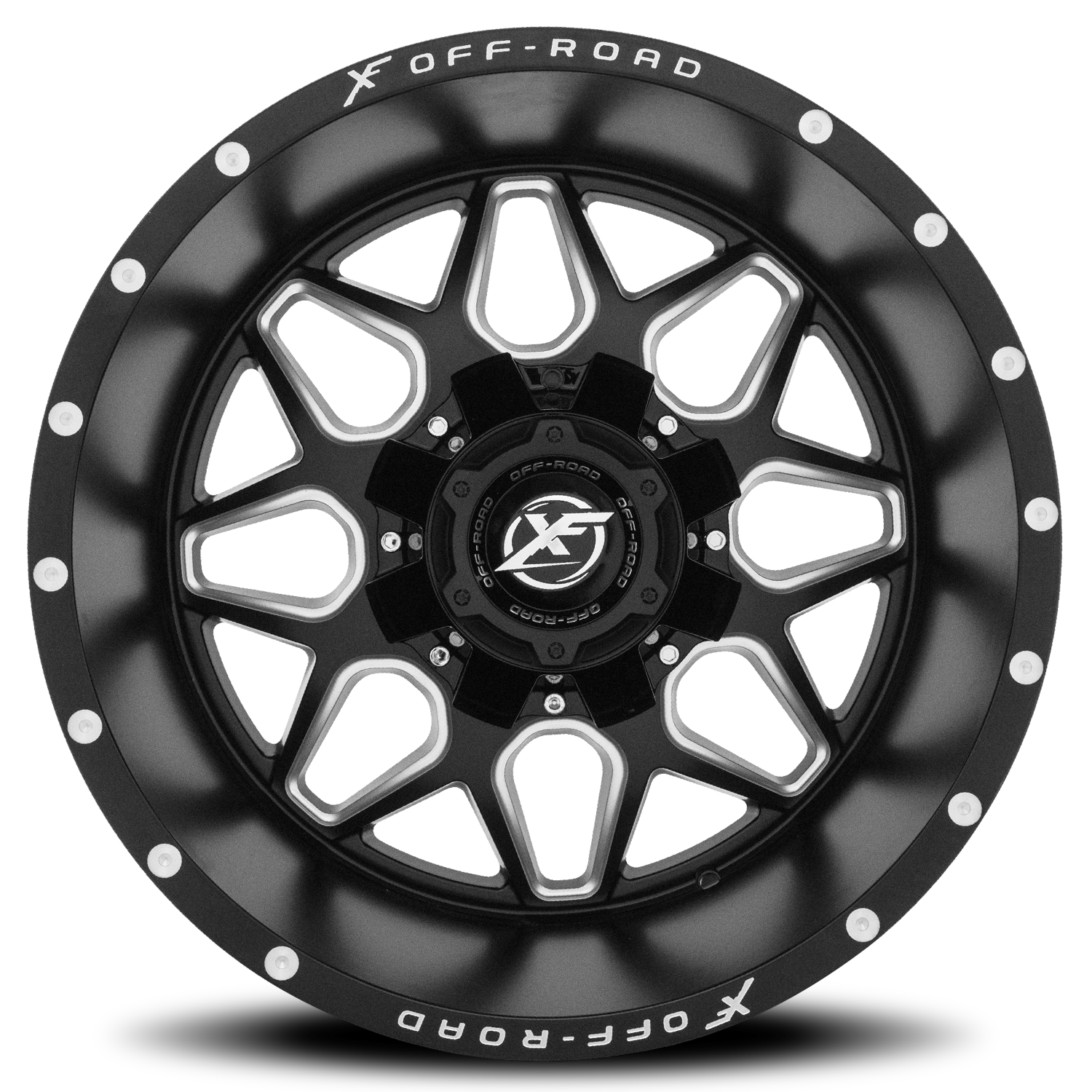 XF OFF-ROAD XF-202 22X10 -24 5X139.7/5X150 MATTE BLACK & MACHINED
