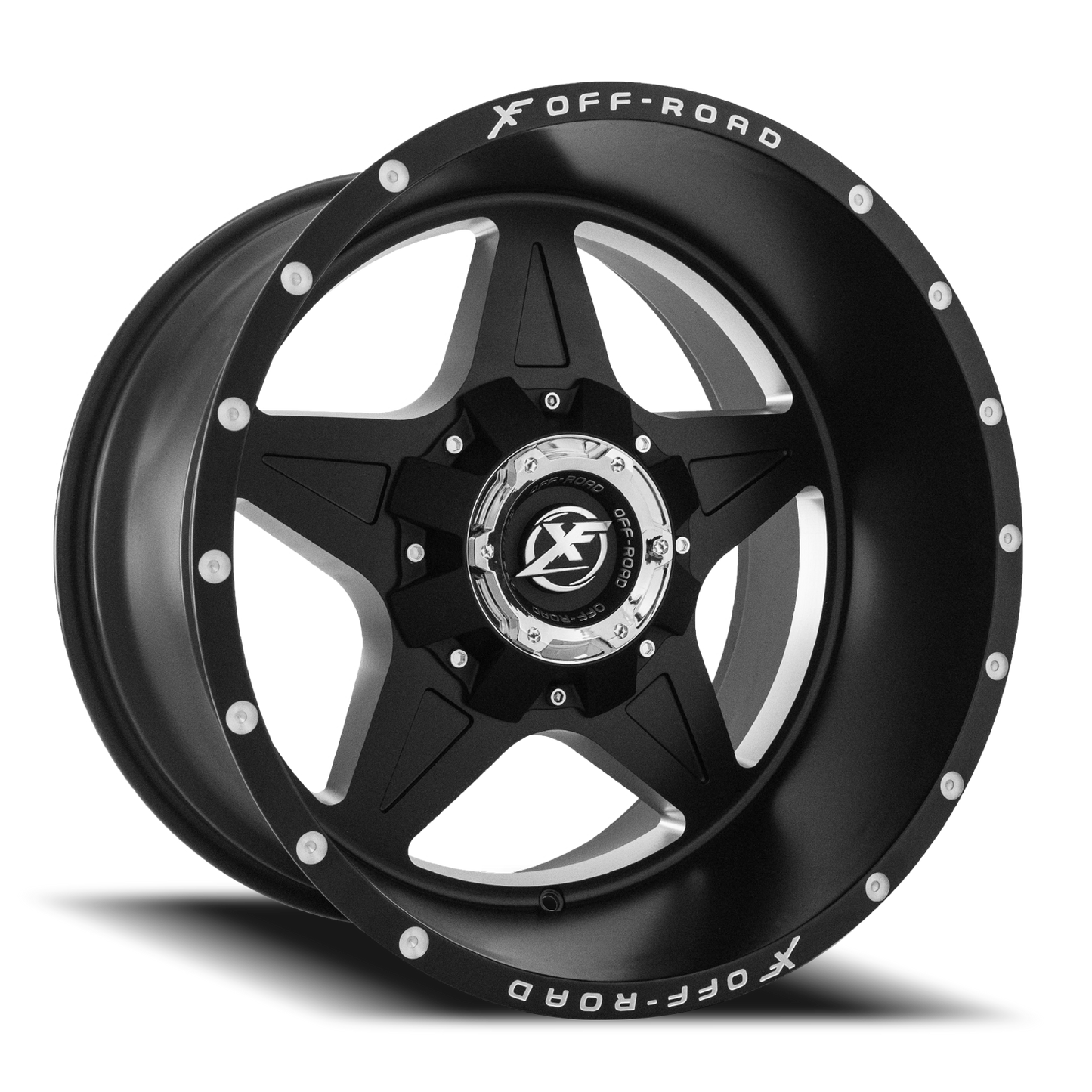 XF OFF-ROAD XF-210 20X9 12 5X114.3/5X127 MATTE BLACK & MACHINED