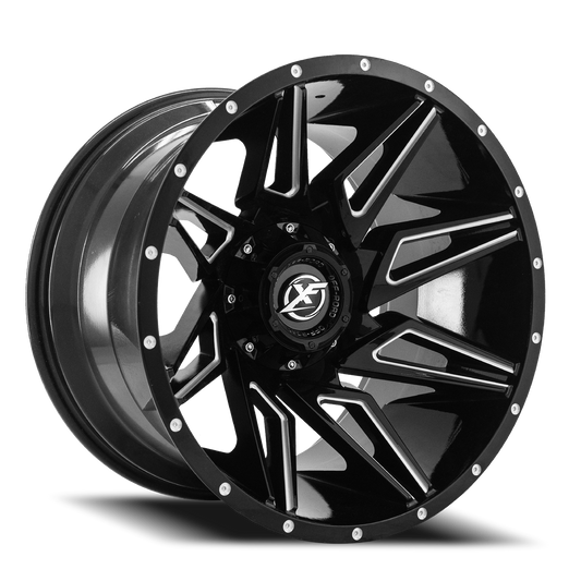 XF OFF-ROAD XF-218 20X9 0 6X135/6X139.7 GLOSS BLACK & MILLED