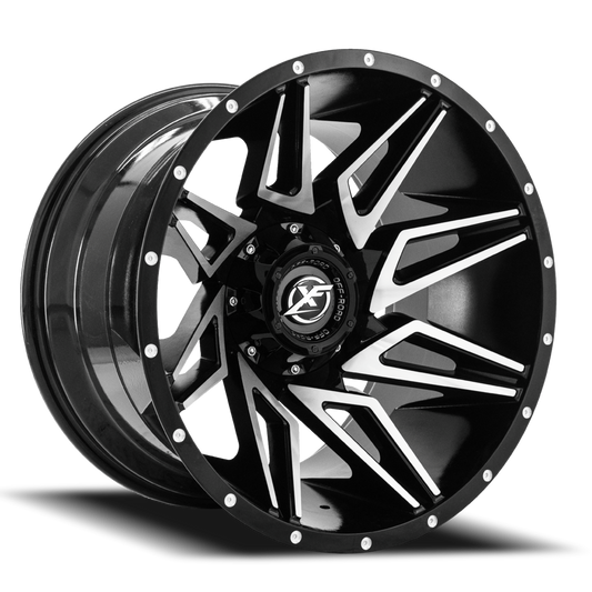 XF OFF-ROAD XF-218 20X9 0 5X127/5X139.7 GLOSS BLACK & MACHINED