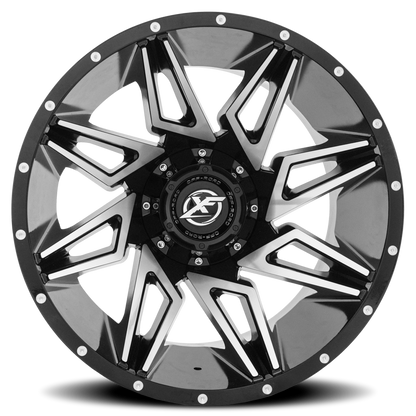 XF OFF-ROAD XF-218 20X9 12 8X165.1/8X170 GLOSS BLACK & MACHINED
