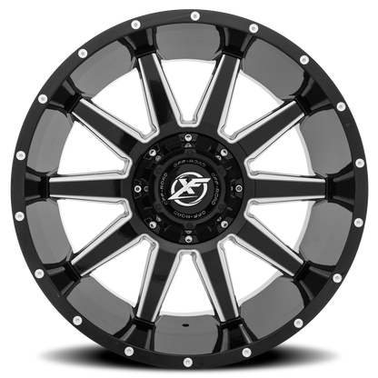 XF OFF-ROAD XF-219 20X9 12 5X139.7/5X150 GLOSS BLACK & MILLED