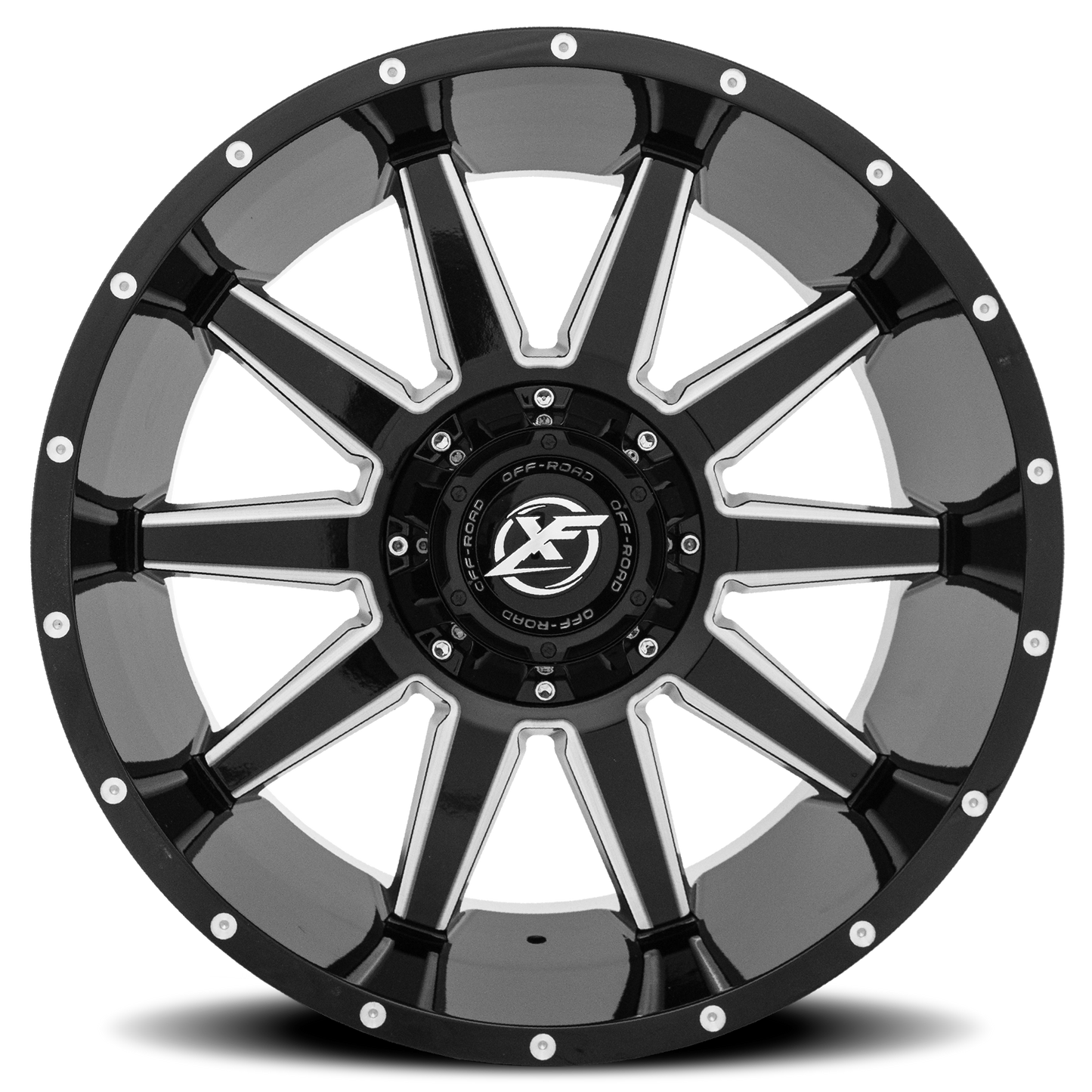XF OFF-ROAD XF-219 18X9 12 8X165.1/8X180 GLOSS BLACK & MILLED