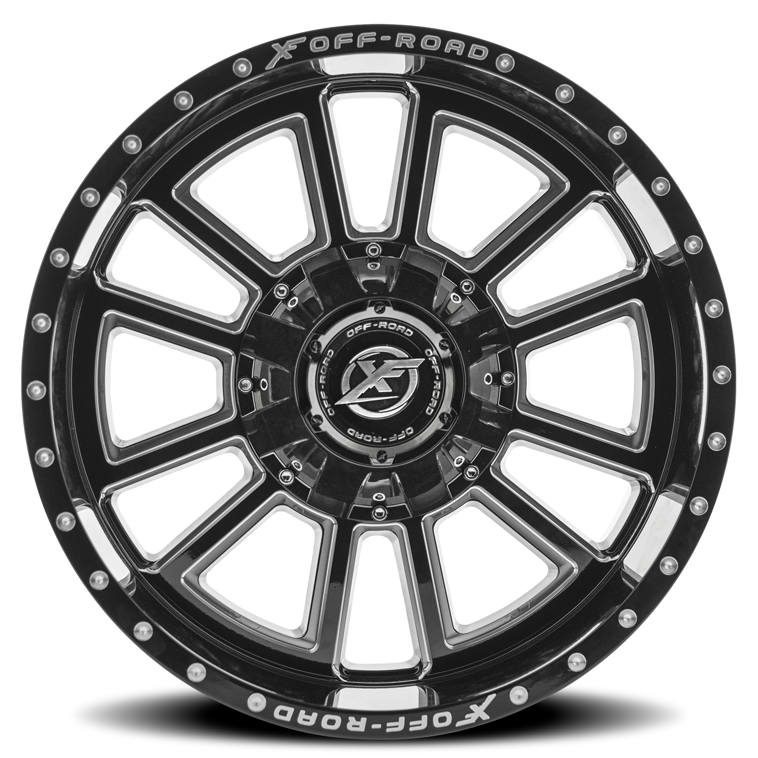 XF OFF-ROAD XF-225 18X10 -12 5X114.3/5X127 GLOSS BLACK & MILLED