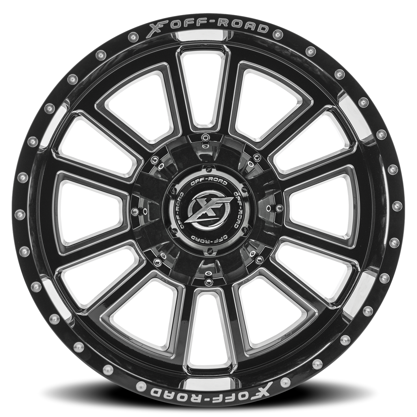 XF OFF-ROAD XF-225 20X12 -44 5X114.3/5X127 GLOSS BLACK & MILLED