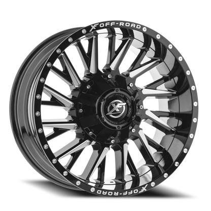 XF OFF-ROAD XF-226 20X10 -24 5X139.7/5X150 GLOSS BLACK & MILLED