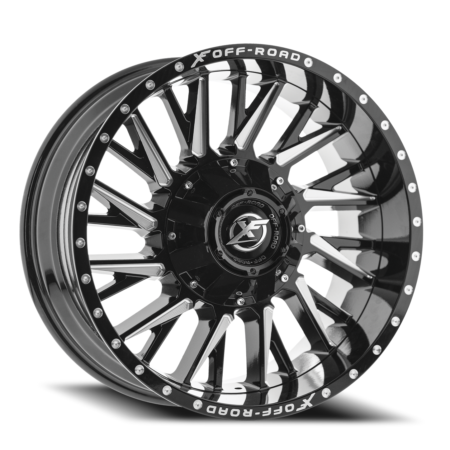 XF OFF-ROAD XF-226 20X12 -44 8X170/8X165.1 GLOSS BLACK & MILLED