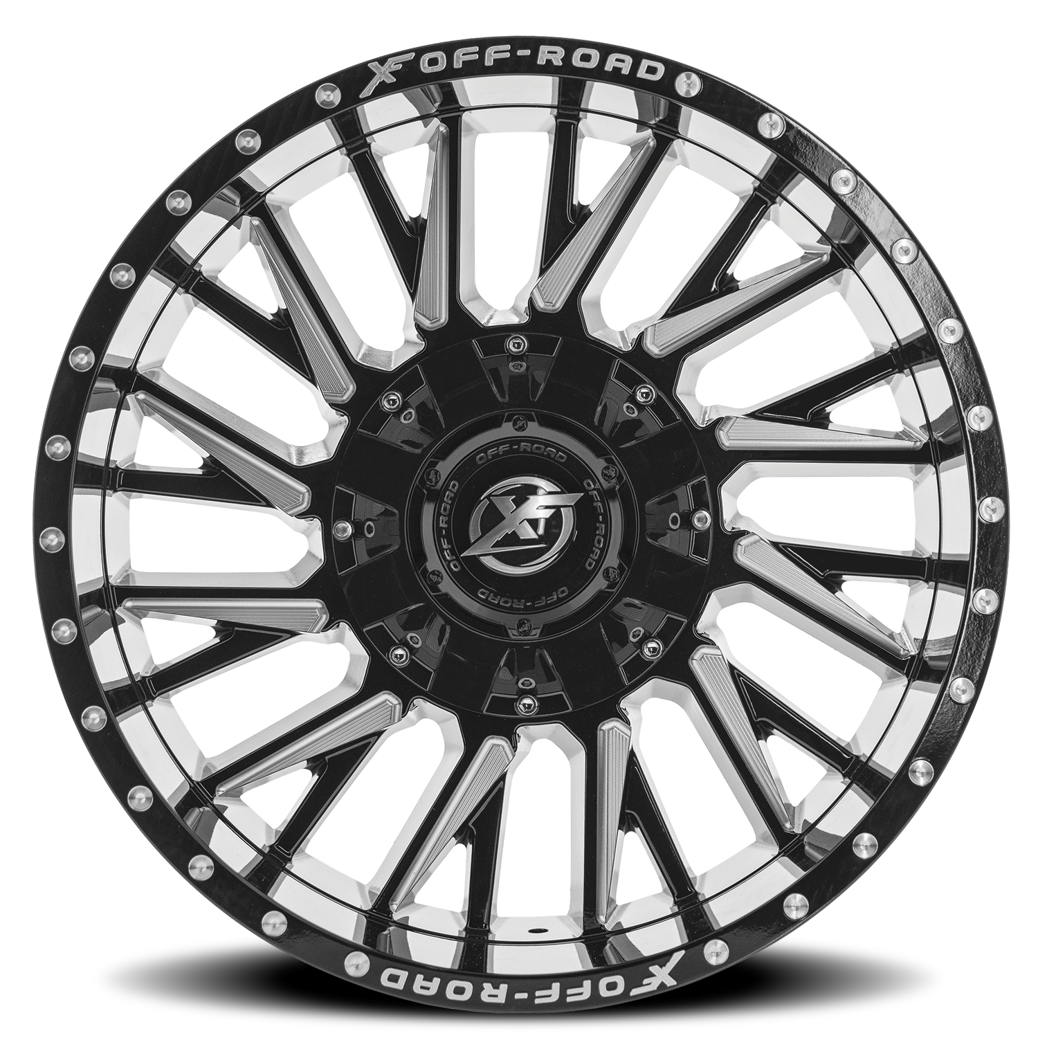 XF OFF-ROAD XF-226 20X12 -44 5X127/5X139.7 GLOSS BLACK & MILLED