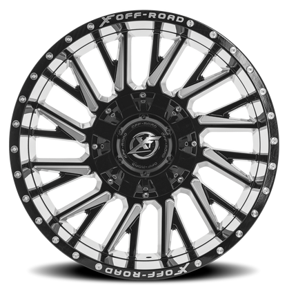 XF OFF-ROAD XF-226 20X10 -24 5X139.7/5X150 GLOSS BLACK & MILLED