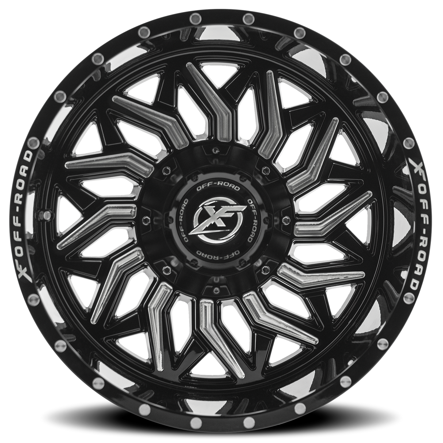 XF OFF-ROAD XF-228 20X12 -44 5X139.7/5X150 GLOSS BLACK & MILLED