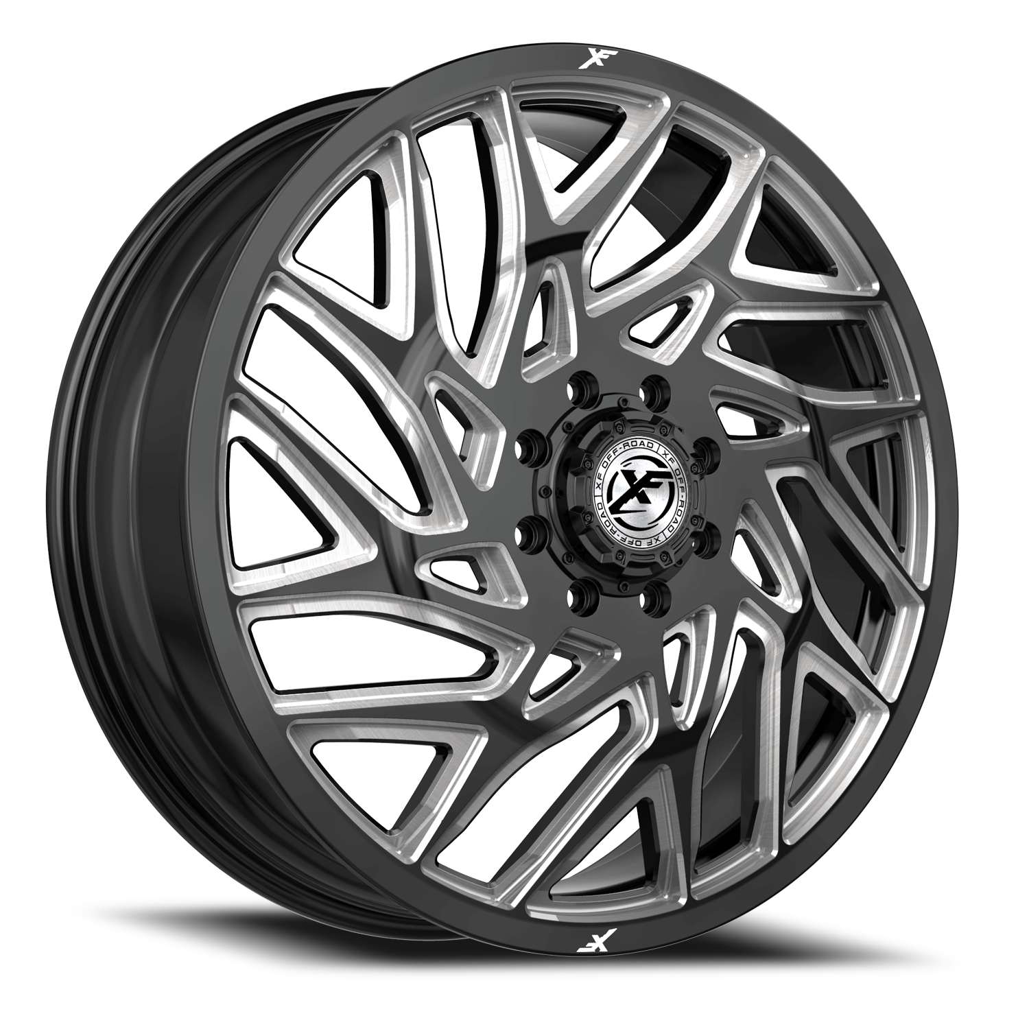 XF OFF-ROAD XF-229 DUALLY 26X8.25 110 8X200 GLOSS BLACK & MILLED