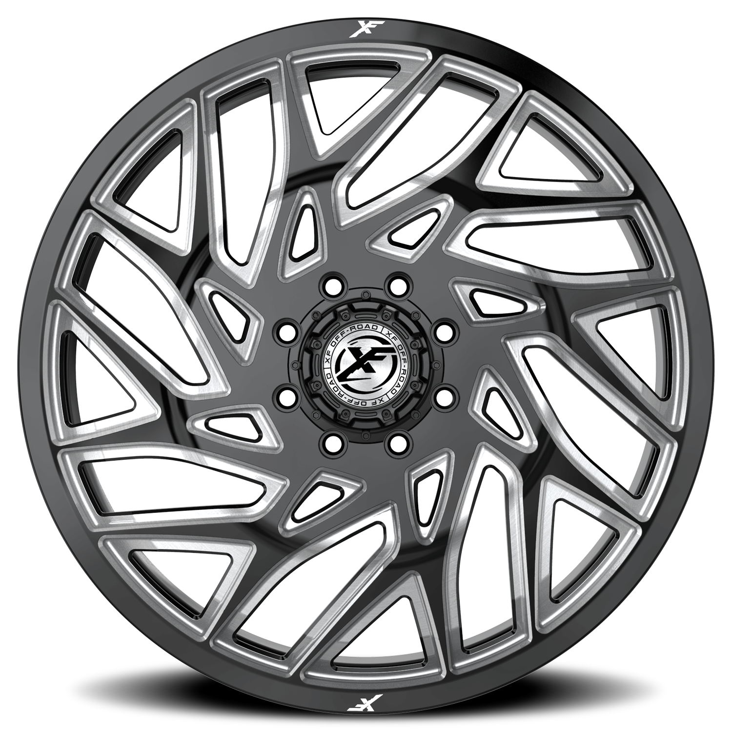 XF OFF-ROAD XF-229 DUALLY 26X8.25 110 8X200 GLOSS BLACK & MILLED