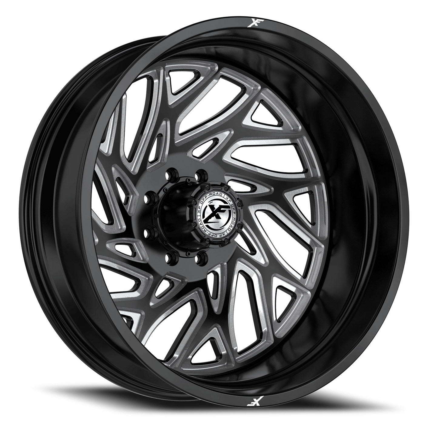 XF OFF-ROAD XF-229 DUALLY 22X8.25 -228 8X200 GLOSS BLACK & MILLED