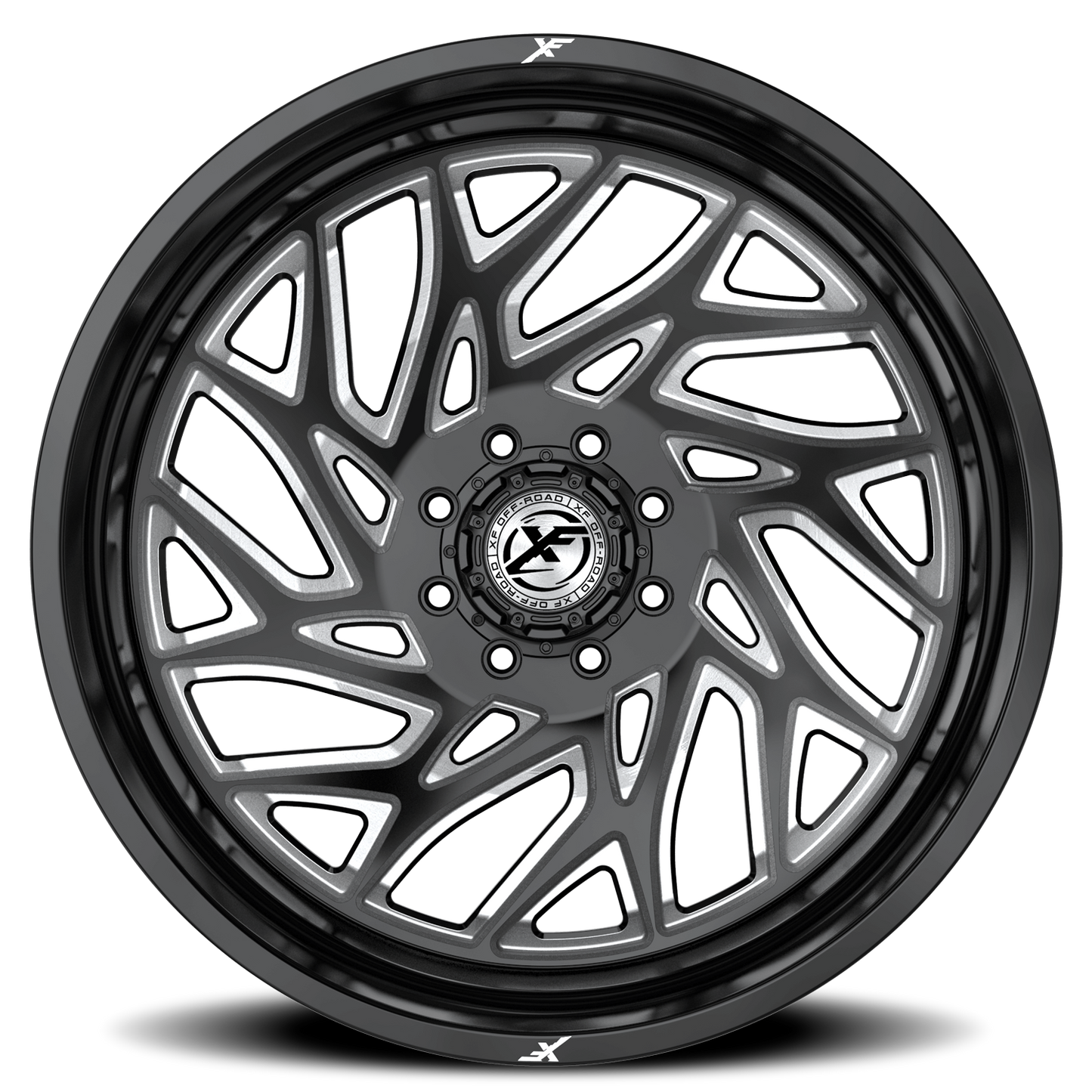 XF OFF-ROAD XF-229 DUALLY 22X8.25 -228 8X200 GLOSS BLACK & MILLED