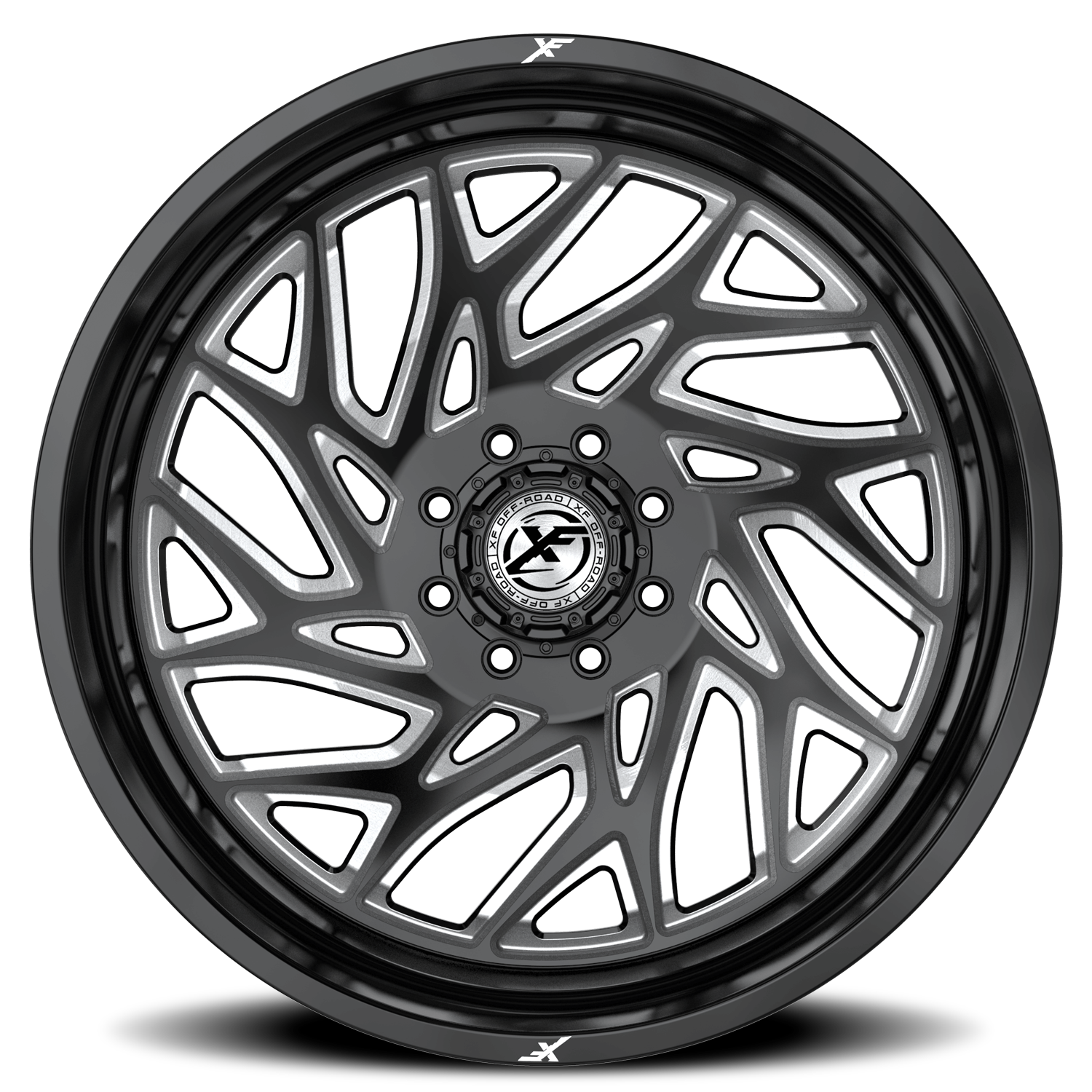 XF OFF-ROAD XF-229 DUALLY 22X8.25 -228 8X200 GLOSS BLACK & MILLED