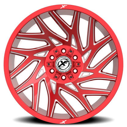 XF OFF-ROAD XF-229 22X10 -24 6X135/6X139.7 ANODIZED RED & MILLED