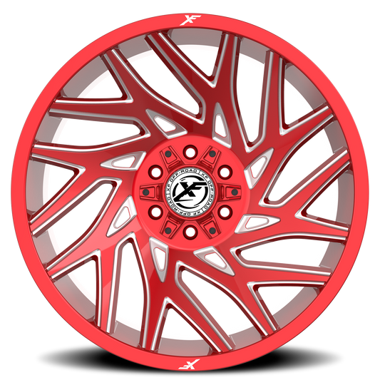 XF OFF-ROAD XF-229 22X10 -24 6X135/6X139.7 ANODIZED RED & MILLED