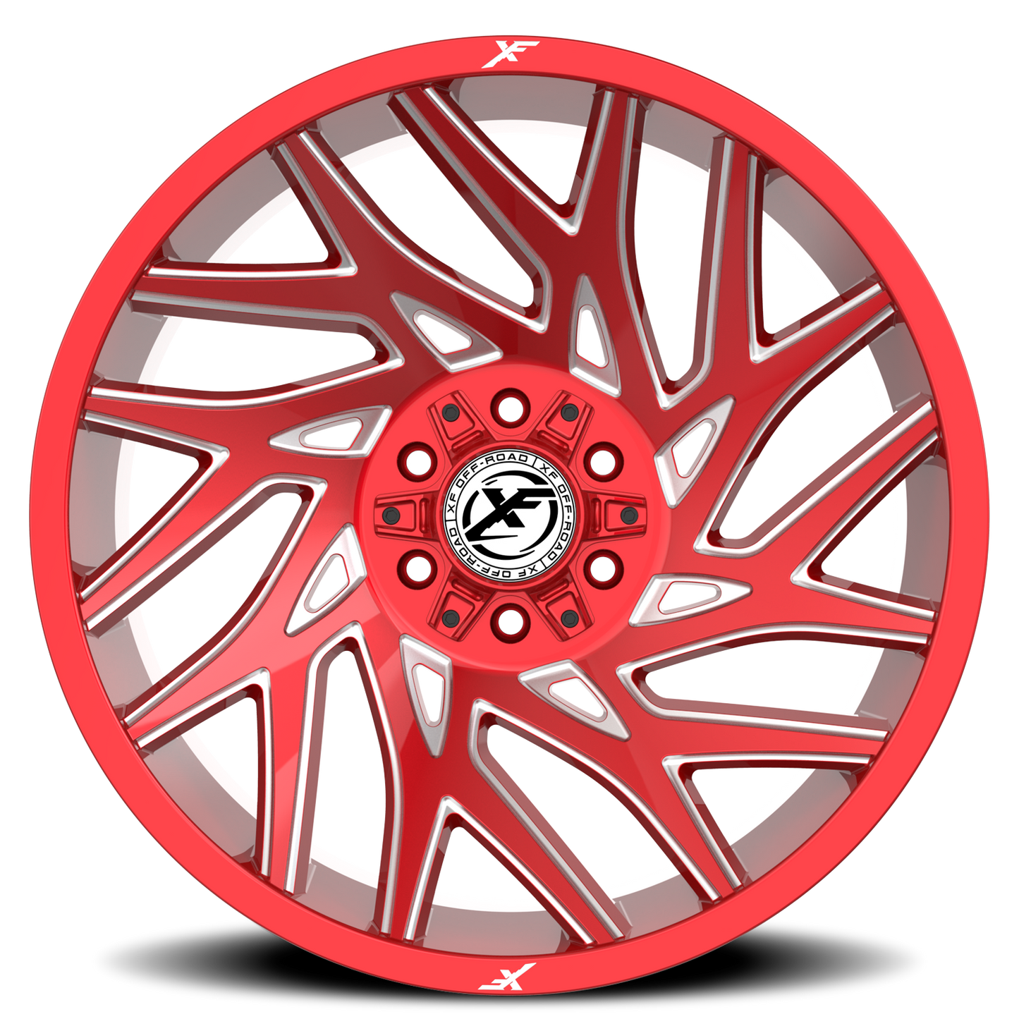 XF OFF-ROAD XF-229 22X10 -18 5X127/5X139.7 ANODIZED RED & MILLED